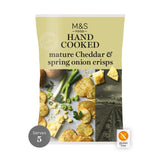 M&S Mature Cheddar & Spring Onion Hand Cooked Crisps   150g GOODS M&S   