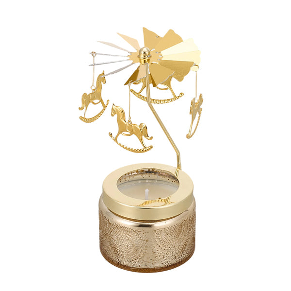 Livingandhome carousel scented candle golden osmanthus 275g, UK version