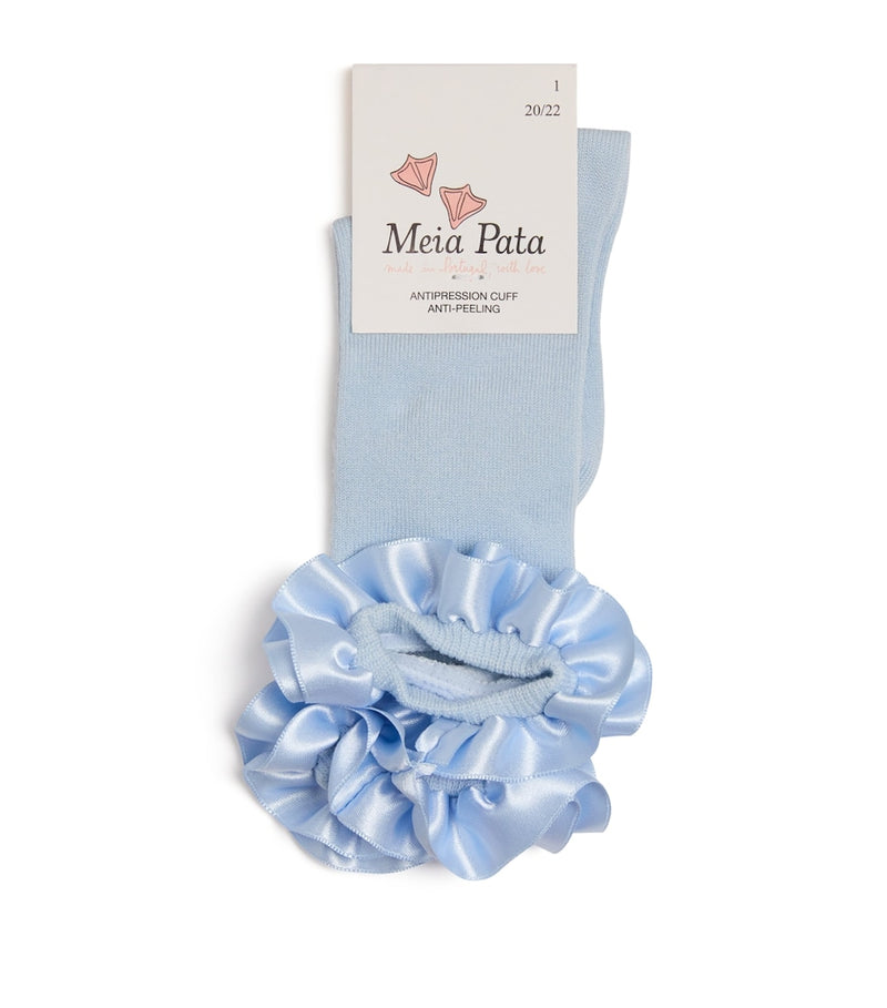 Meia Pata ribbon-trim knee-high socks - British product