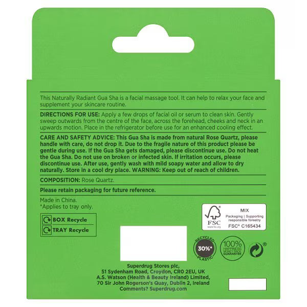 Naturally Radiant Gua Sha facial massage tool, imported from the UK