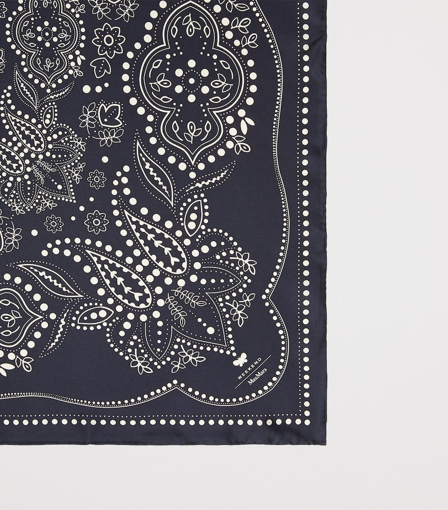 Weekend Max Mara silk print square scarf 90cm - British product
