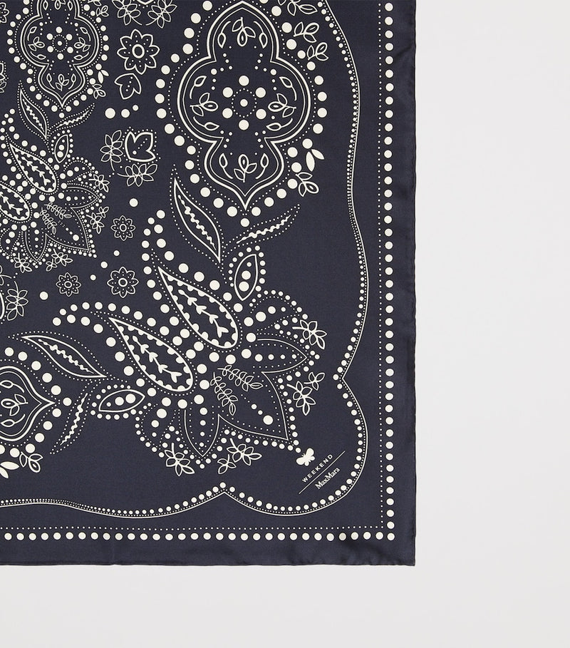 Weekend Max Mara silk print square scarf 90cm - British product