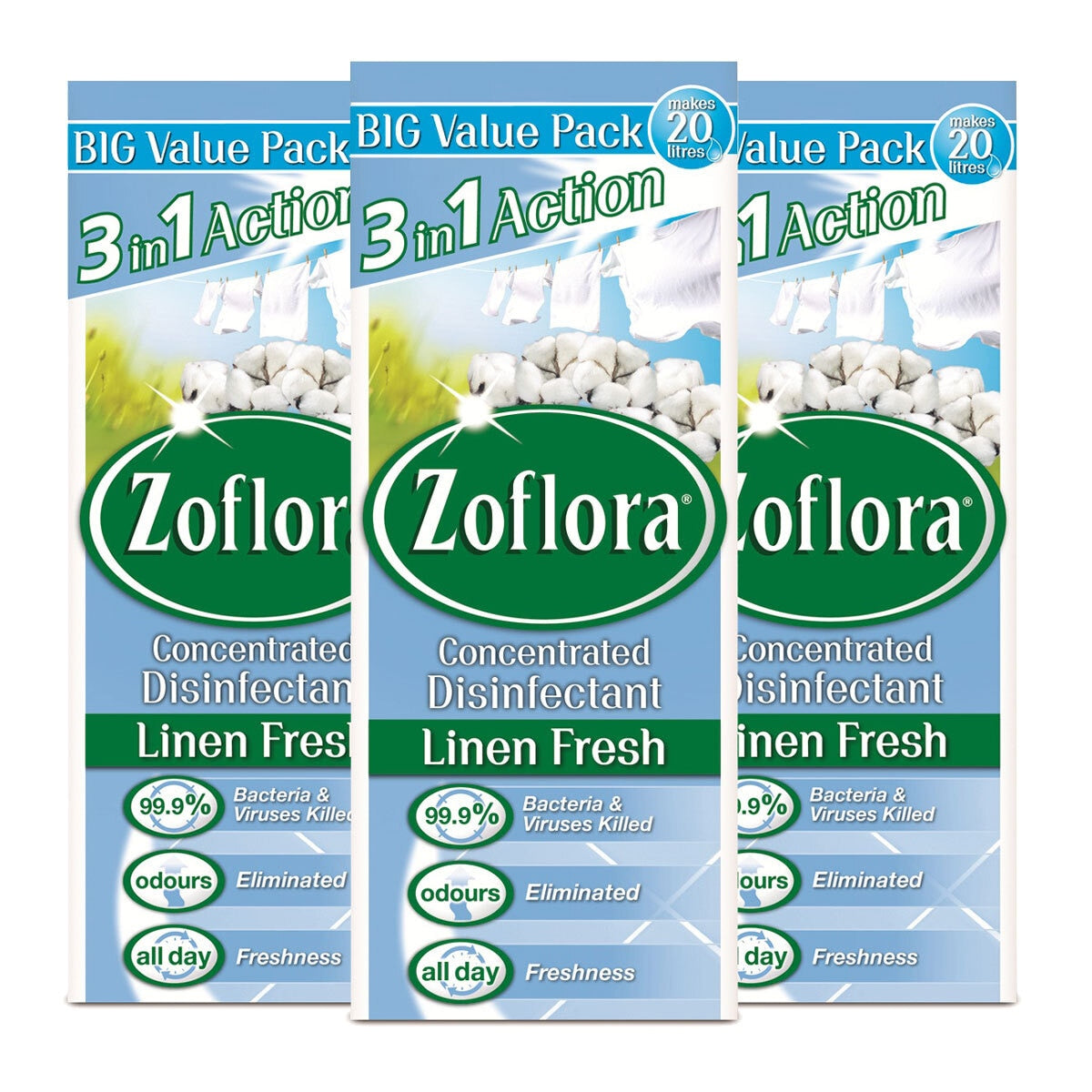 Zoflora konzentriertes Desinfektionsmittel 3 x 500ml, importiert aus Großbritannien