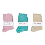 Fortnum's cashmere bed socks gift box in pastels, one size, UK version