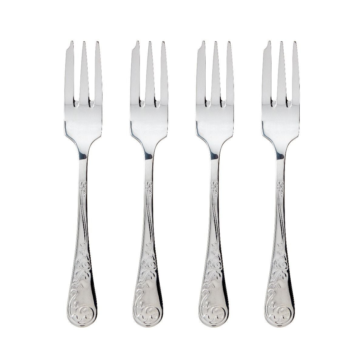 Fortnum's silver-plated pastry forks, set of 4 (British brand)