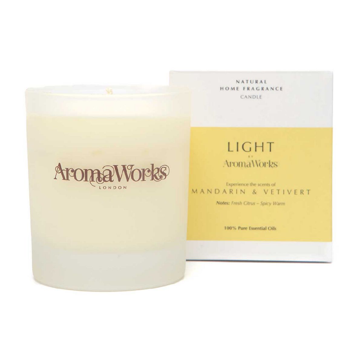 AromaWorks Mandarin & Vetivert Candle 30cl GOODS Boots   