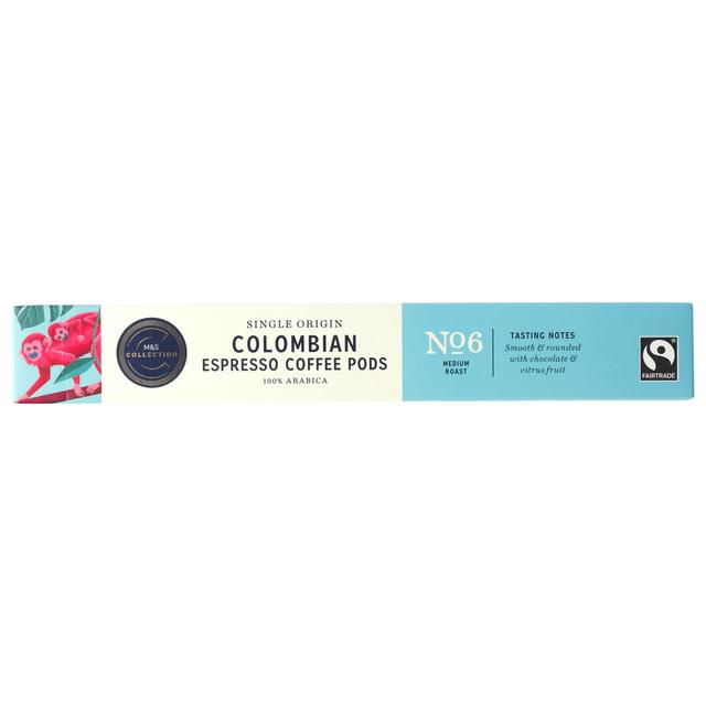 M&S Fairtrade Colombian Coffee Pods   10 per pack