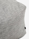Large dark grey bouclé weave pouffe with bean filling (British brand)