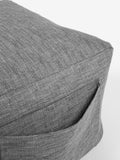Large dark grey bouclé weave pouffe with bean filling (British brand)