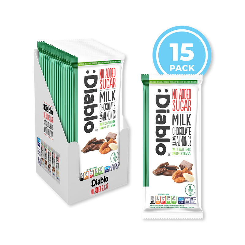 Diablo milk chocolate almond bar 75g - British product