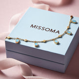 Missoma turquoise charm bracelet Lena 18.5cm (British brand)