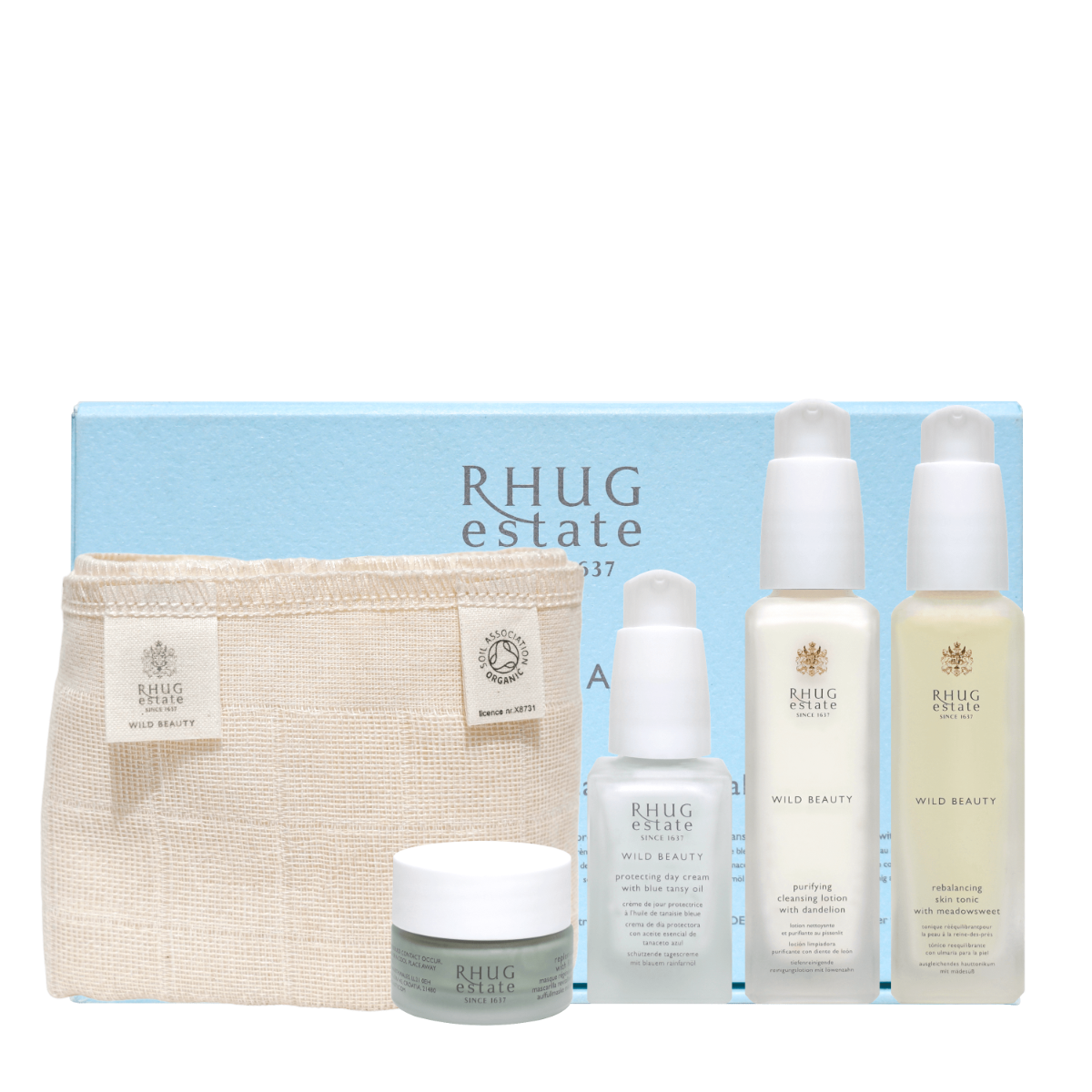 Wild Beauty by Rhug Estate skincare gift set, imported from the UK