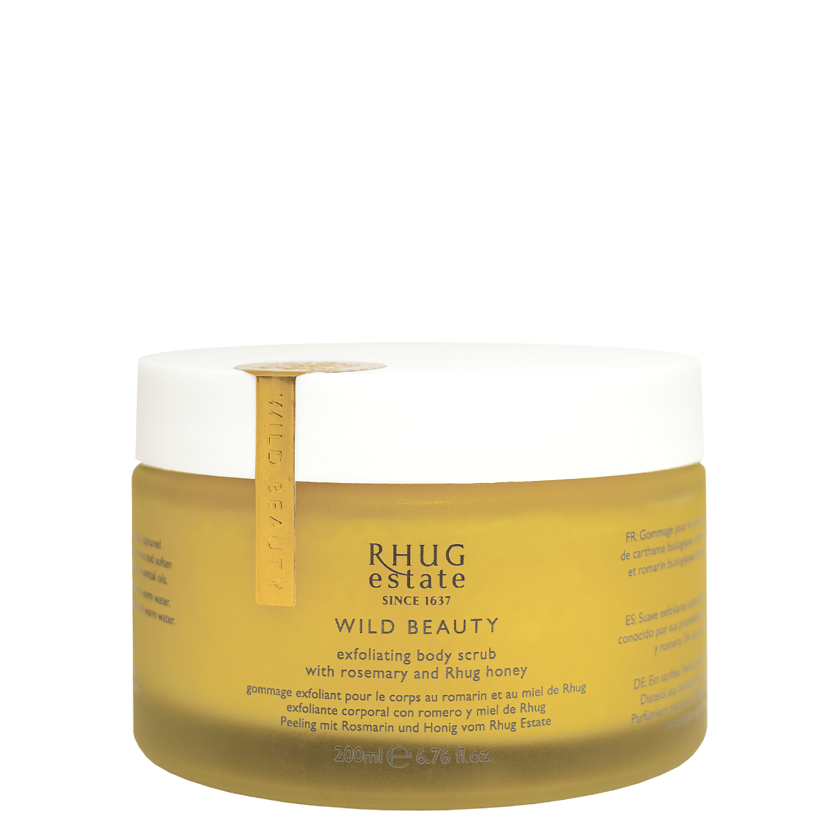 Wild Beauty by Rhug Estate rosemary honey body scrub 200ml, UK version