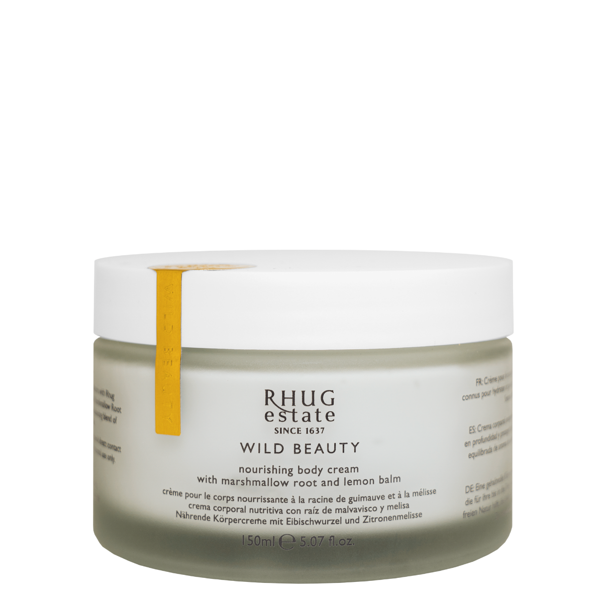 Wild Beauty Rhug Estate marshmallow lemon body cream, imported from the UK