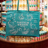 Fortnum's decorative teapot tote bag cotton jute, UK version