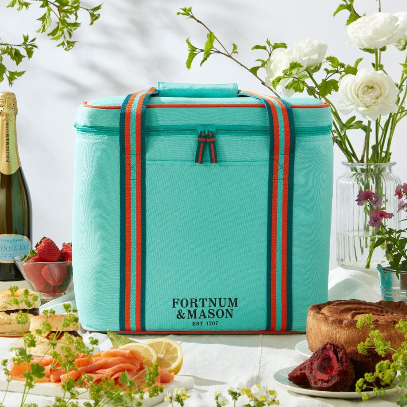 Fortnum's picnic cool bag Eau de Nil, imported from the UK