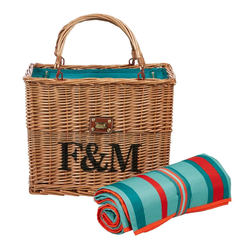 Fortnum's Hamper Tote with Waterproof Picnic Blanket, imported from the UK