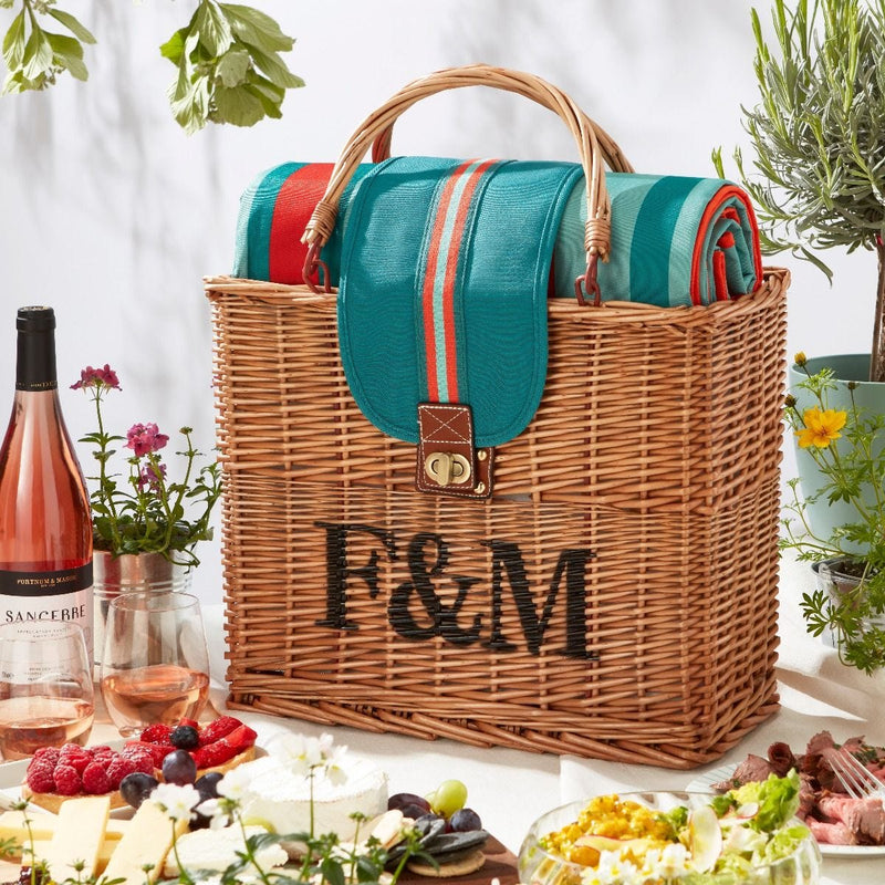 Fortnum's Hamper Tote with Waterproof Picnic Blanket, imported from the UK