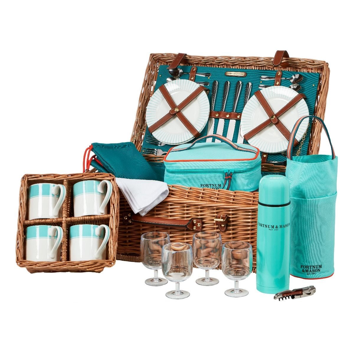 Fortnum's Stripe Picnic Hamper for four - British product