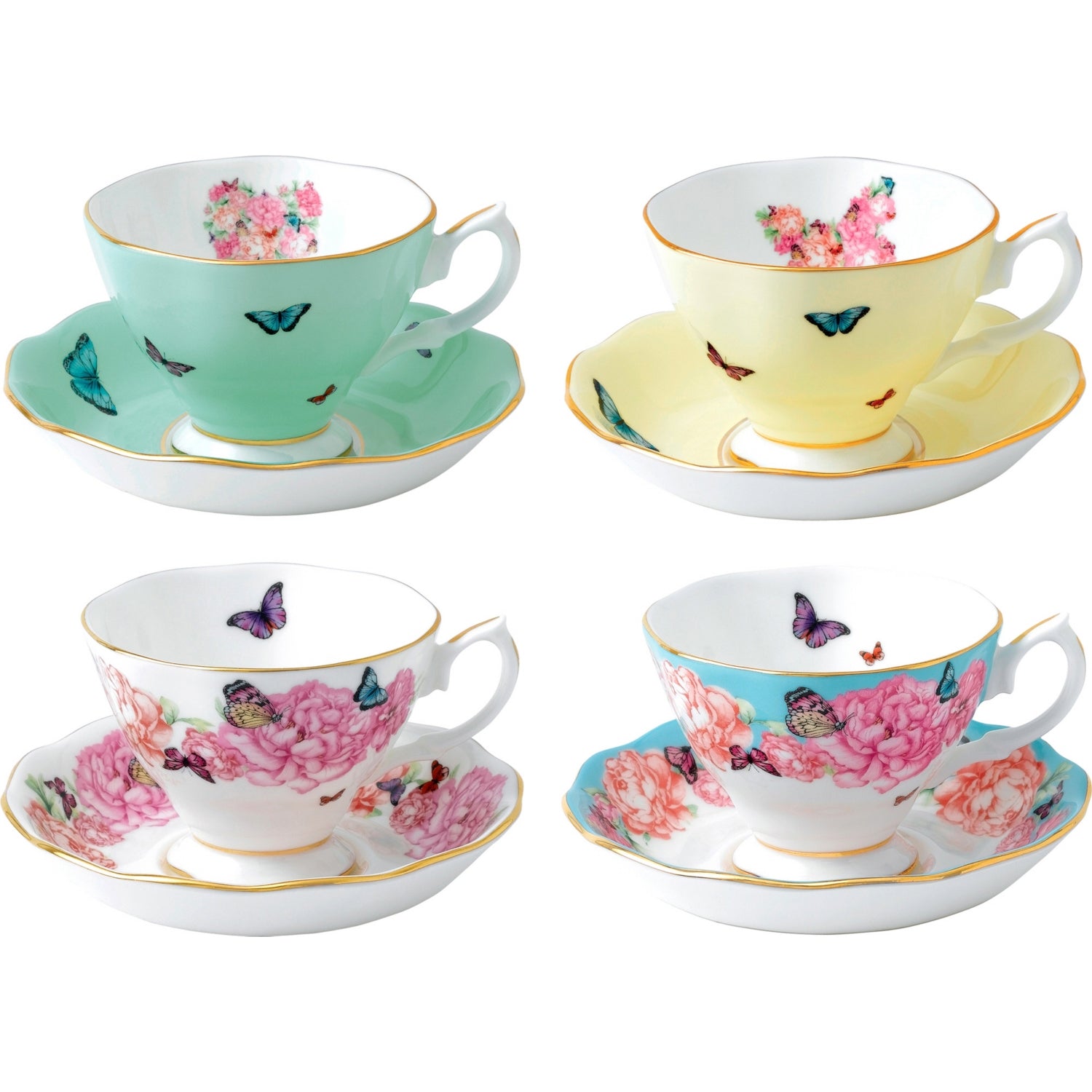 Royal Albert Miranda Kerr friendship teacup set of four (British brand)