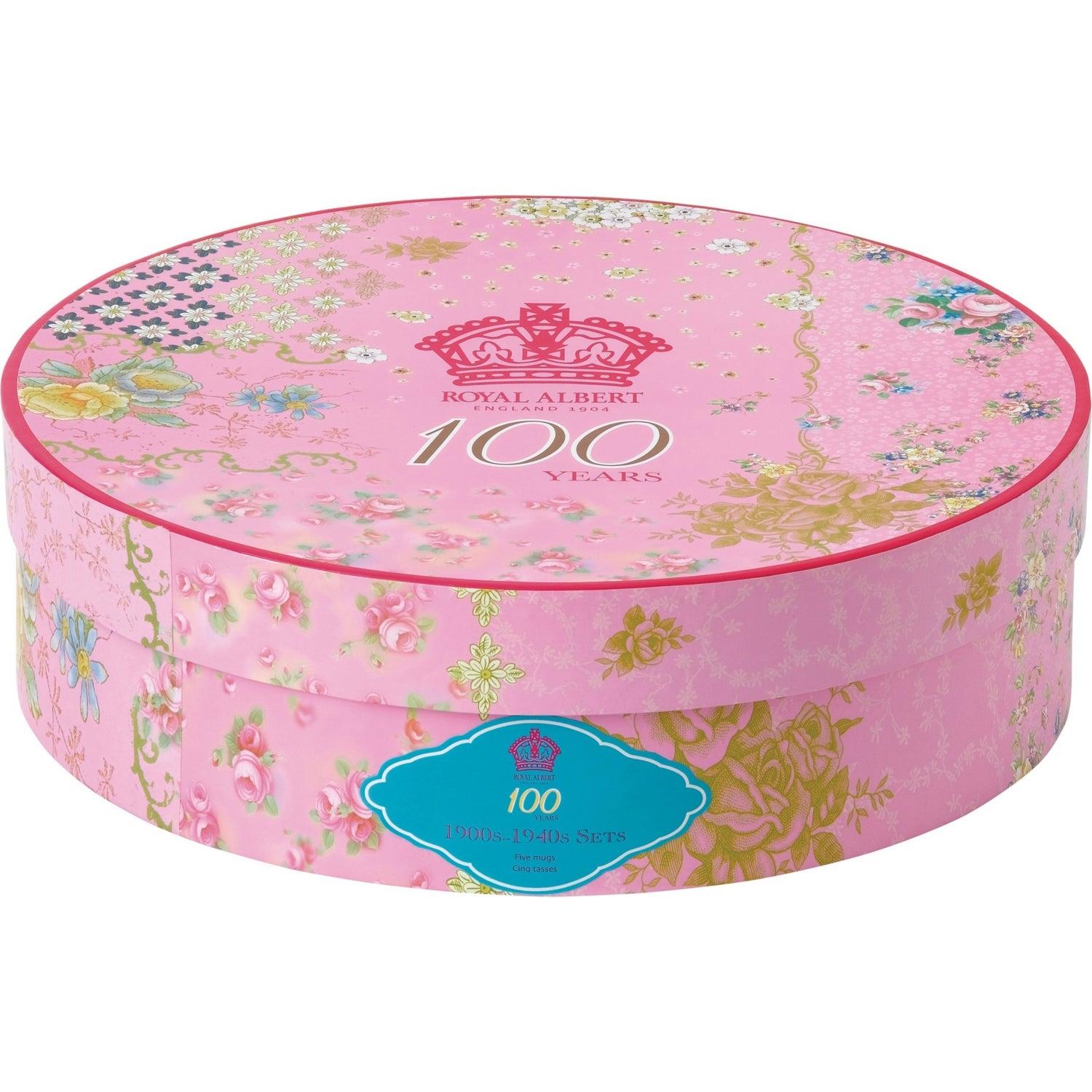 Royal Albert 100 years 5-piece mug set, imported from the UK