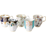 Royal Albert 100 years 5-piece mug set, imported from the UK