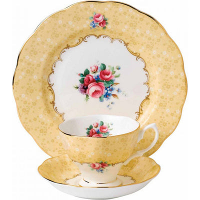 selfridges Royal Albert 100 Years Bouquet 3-Piece Tea Set (1990s)- Buy online at McGrocer