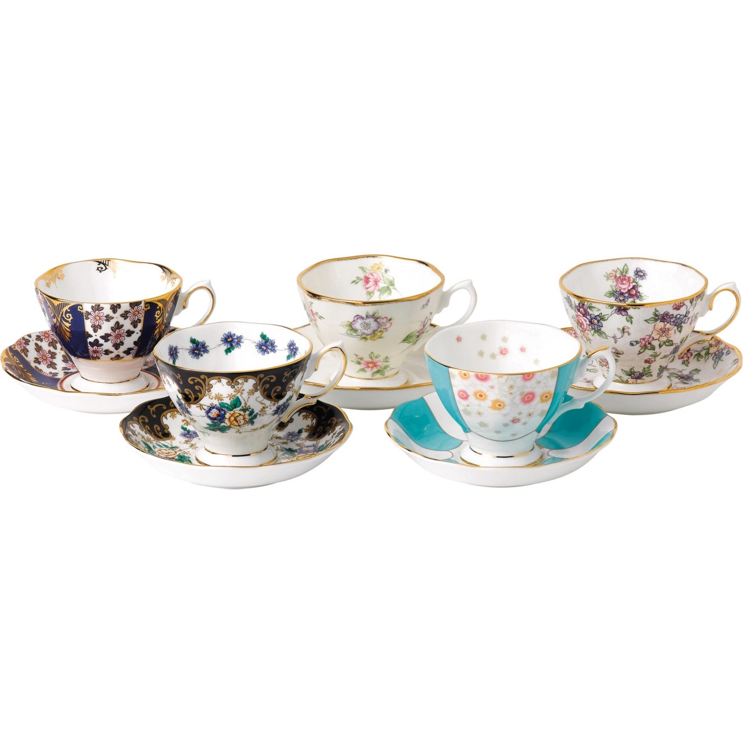 Royal Albert cup and saucer set 100 years 5-piece - British product