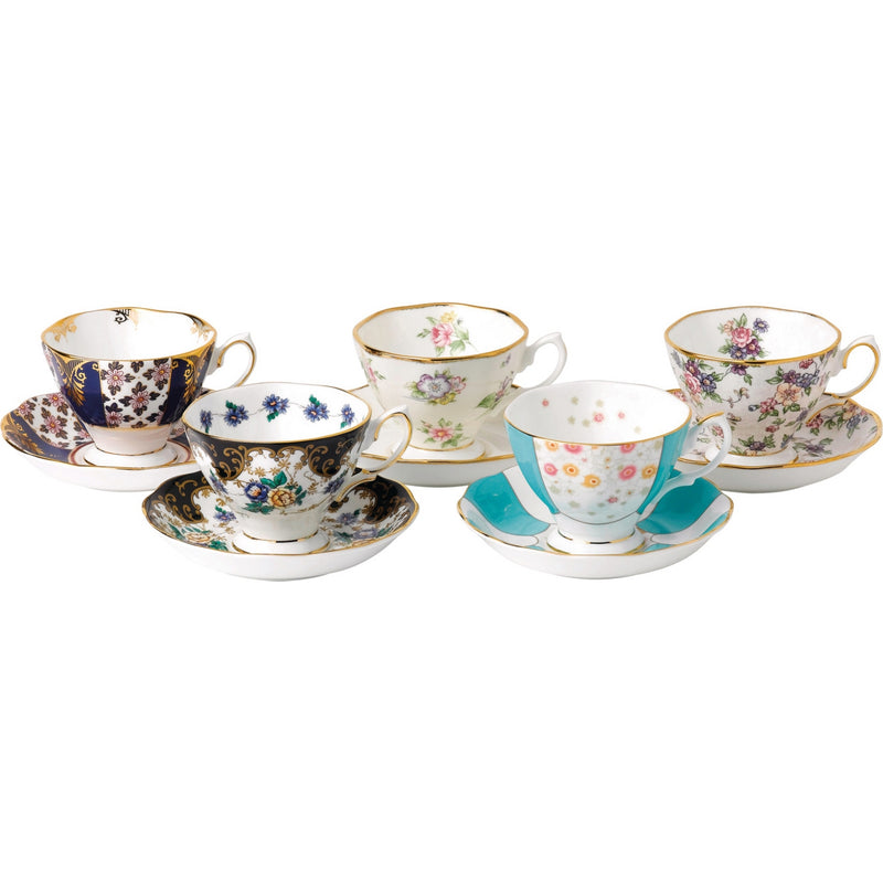 Royal Albert cup and saucer set 100 years 5-piece - British product