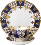 Royal Albert Regency Blue 3-piece tea set (British brand)
