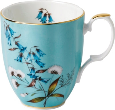 Royal Albert china mug floral pattern 9ct gold trim - British product