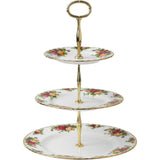 Royal Albert Old Country Roses 3-tier cake stand, imported from the UK