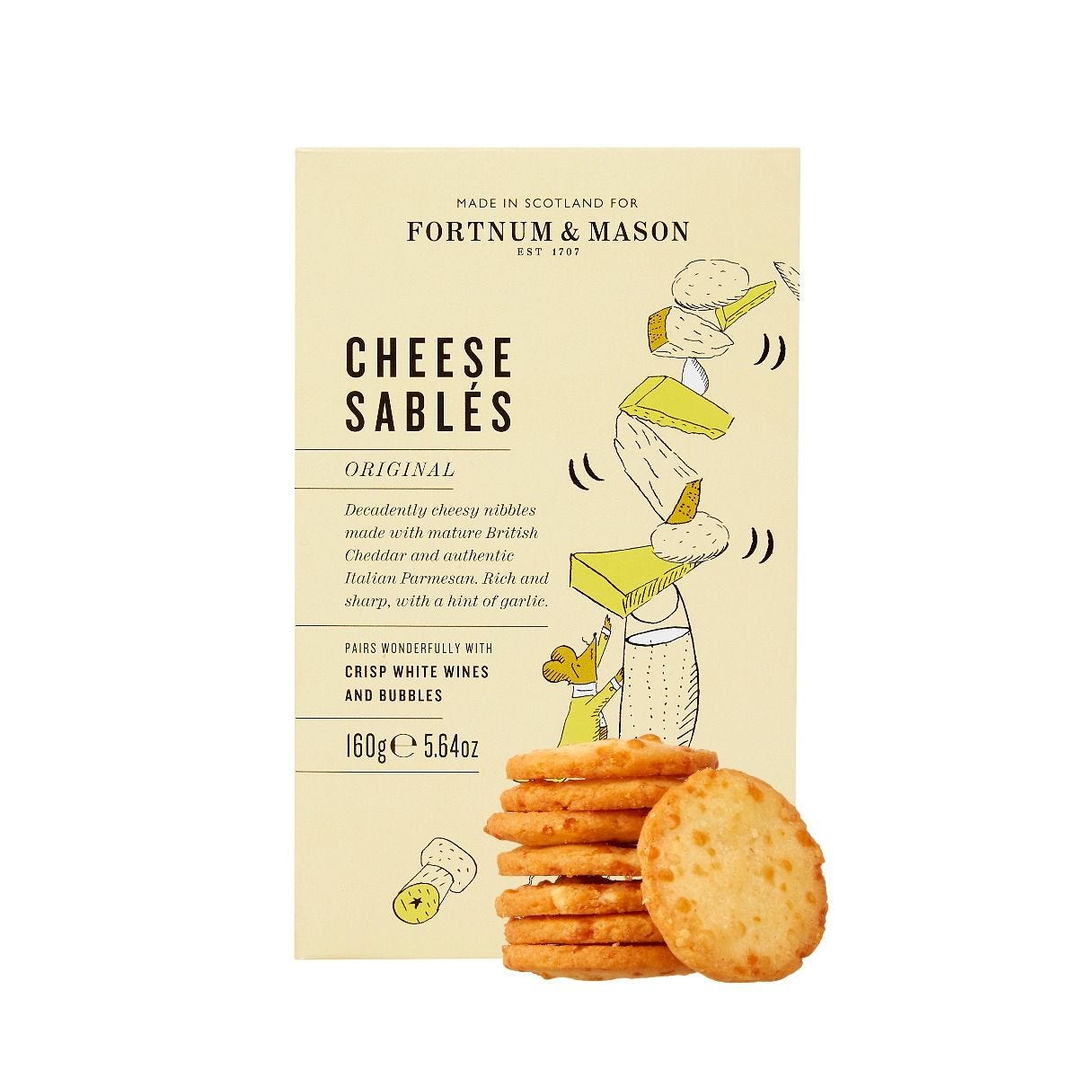 Fortnum's Original cheese sables 160g, imported from the UK