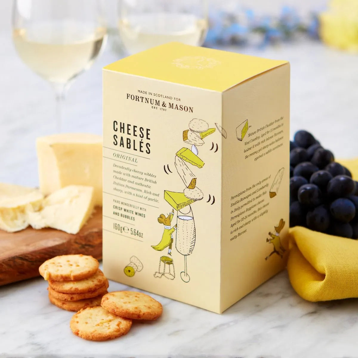 Fortnum's Original cheese sables 160g, imported from the UK