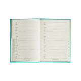 Fortnum's leather A5 address book, Eau de Nil (British brand)