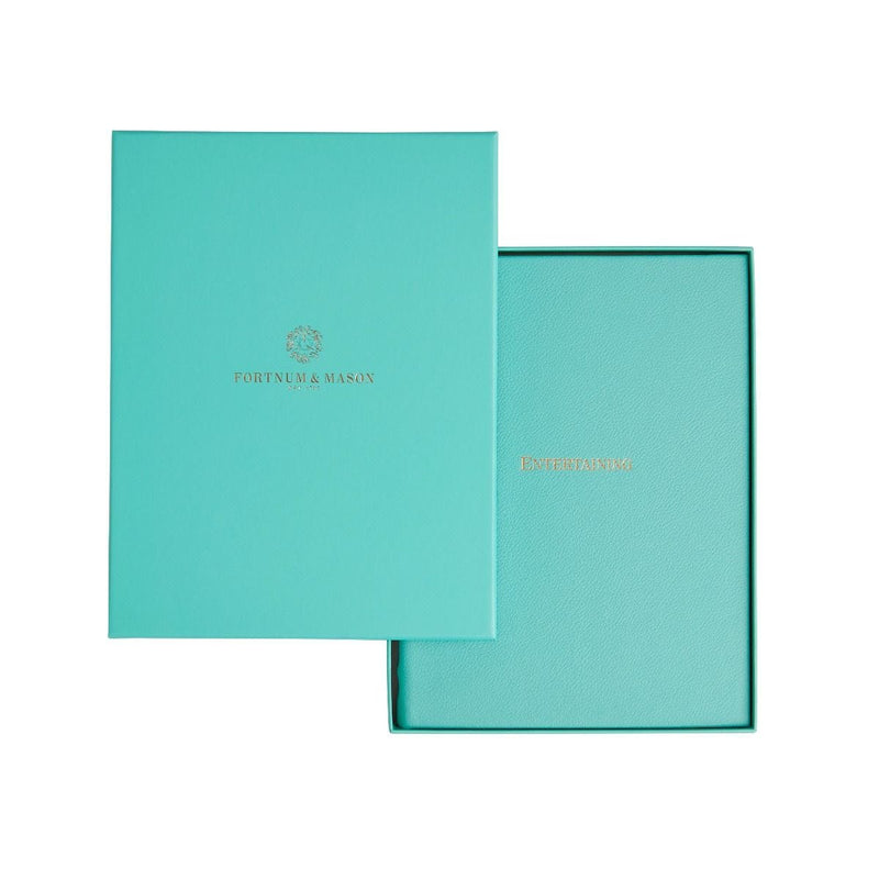 Fortnum's Leather Entertaining Book Eau de Nil - British product