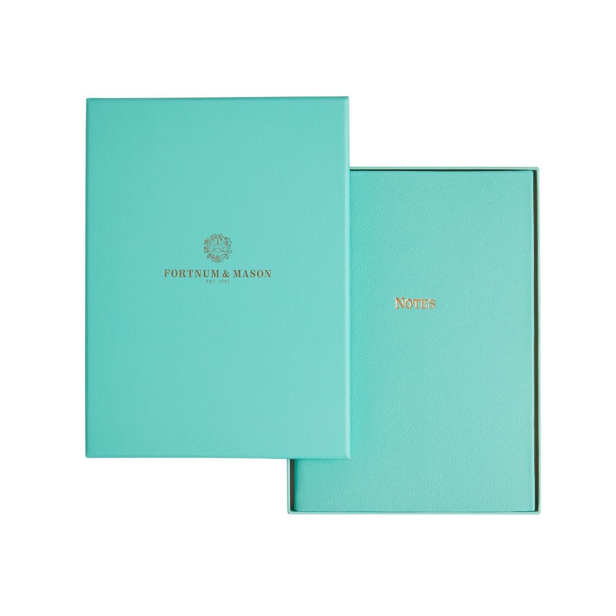 Fortnum's Eau de Nil A5 leather notebook, imported from the UK