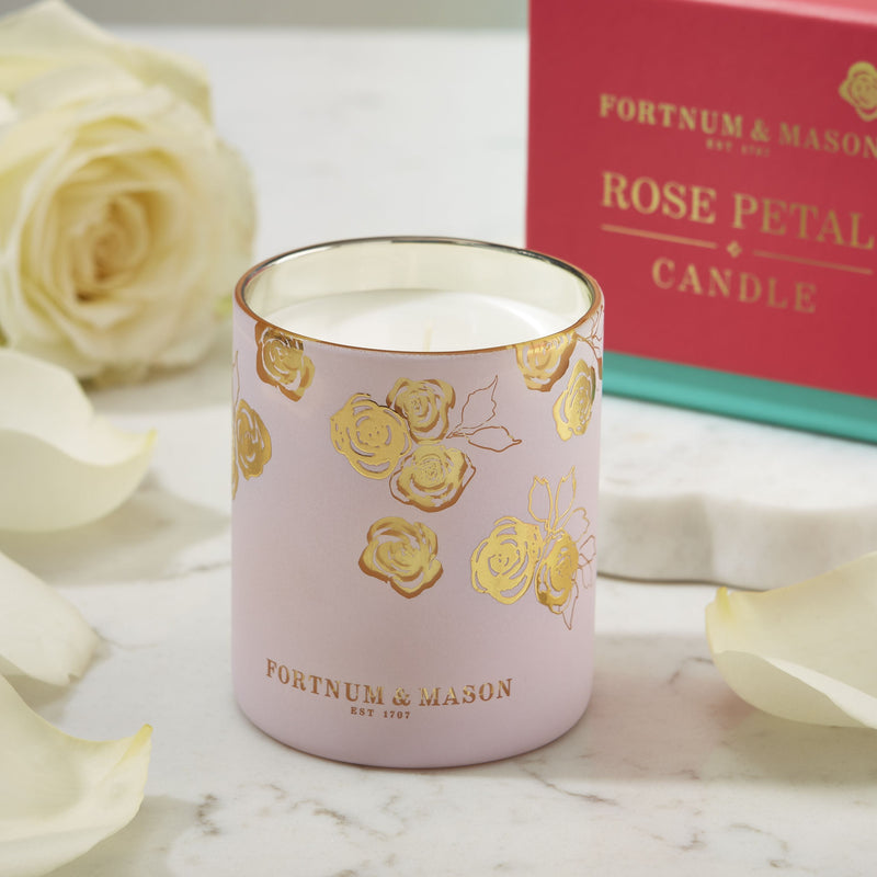 Fortnum's rose petal votive candle 75g, UK version