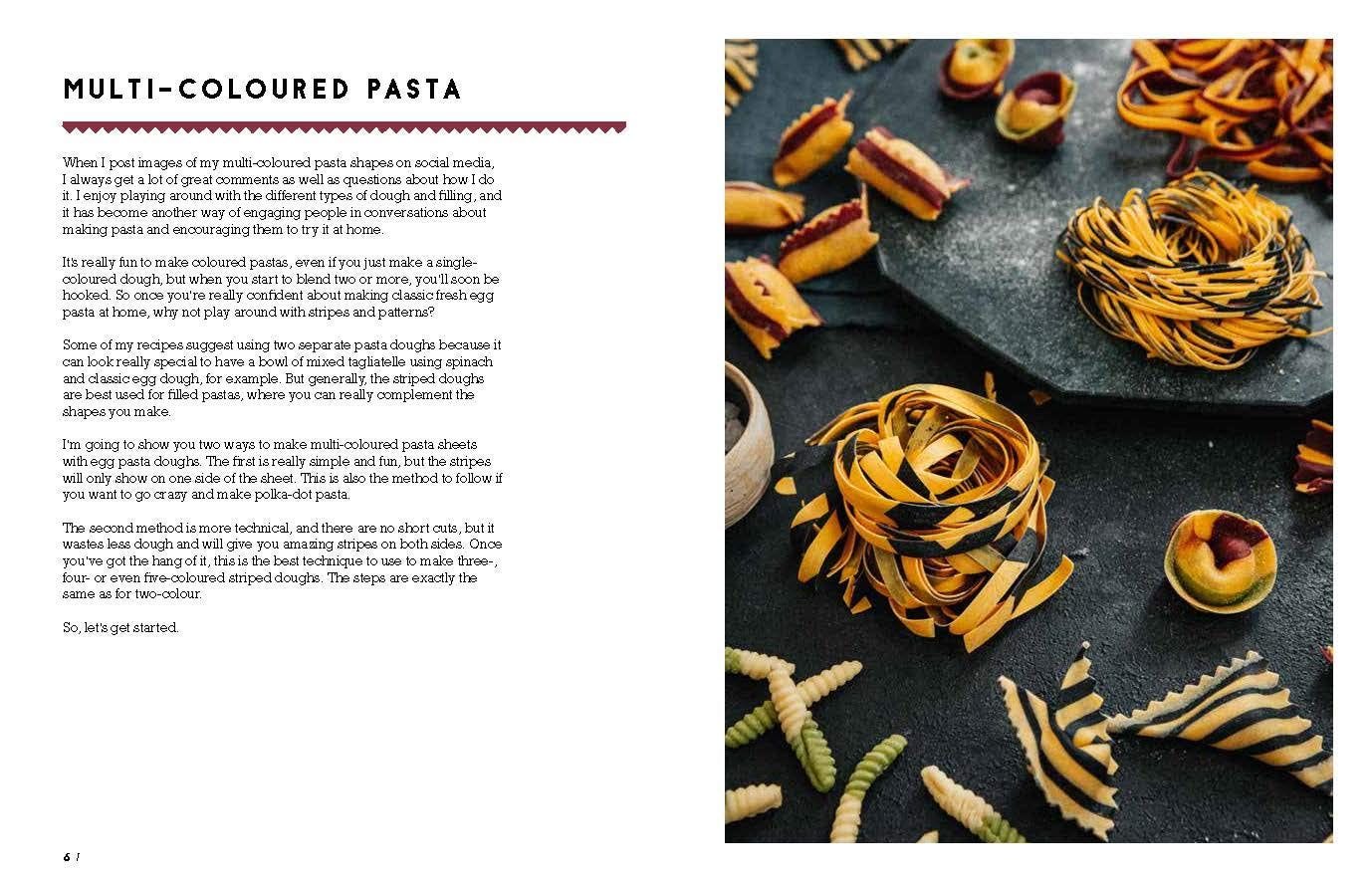 The Pasta Man cookbook by Mateo Zielonka, spectacular pasta recipes - British product