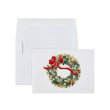 Paula Skene Holiday Wreath Christmas cards box of 8, imported from the UK