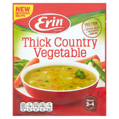 Erin thick country vegetable soup 72g (British brand)