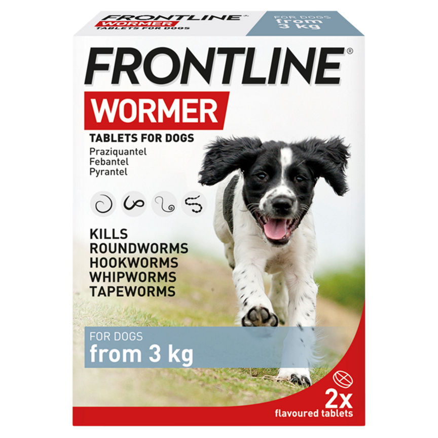 Frontline Wormer 2 Flavoured Tablets for Dogs GOODS ASDA   