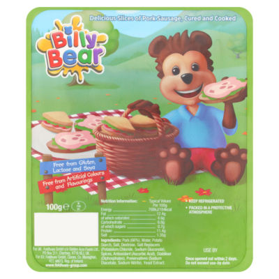 ASDA Character Kids Sliced Pork Sausage Cured and Cooked 100g- Buy online at McGrocer
