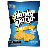 Hunky Dorys Salt & Malt Vinegar crinkle cut crisps 135g, imported from the UK