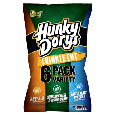 Hunky Dorys crisps variety pack 6x25g, UK version