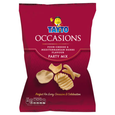 Tayto Party Mix 90g four cheese herbs flavour, imported from the UK