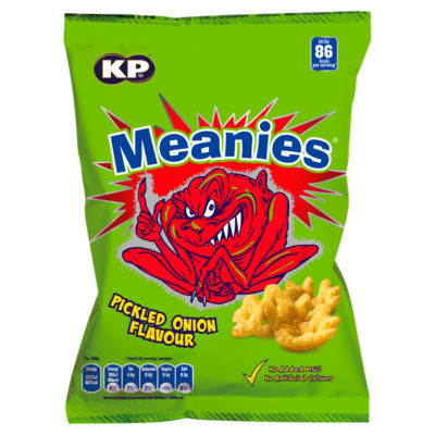 ASDA KP Meanies Pickled Onion Flavour Maize Snacks 110g- Buy online at McGrocer