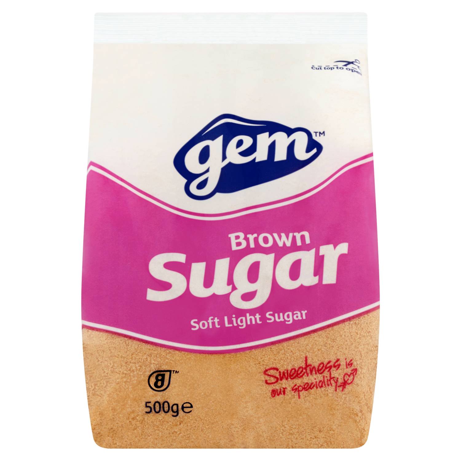 Gem soft light brown sugar 500g (British brand)