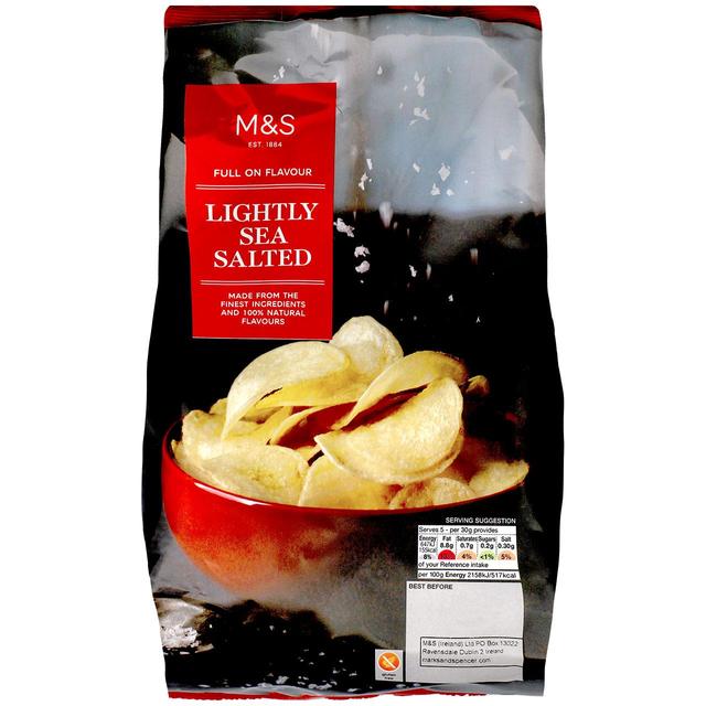 M&S Lightly Sea Salted Crisps   150g