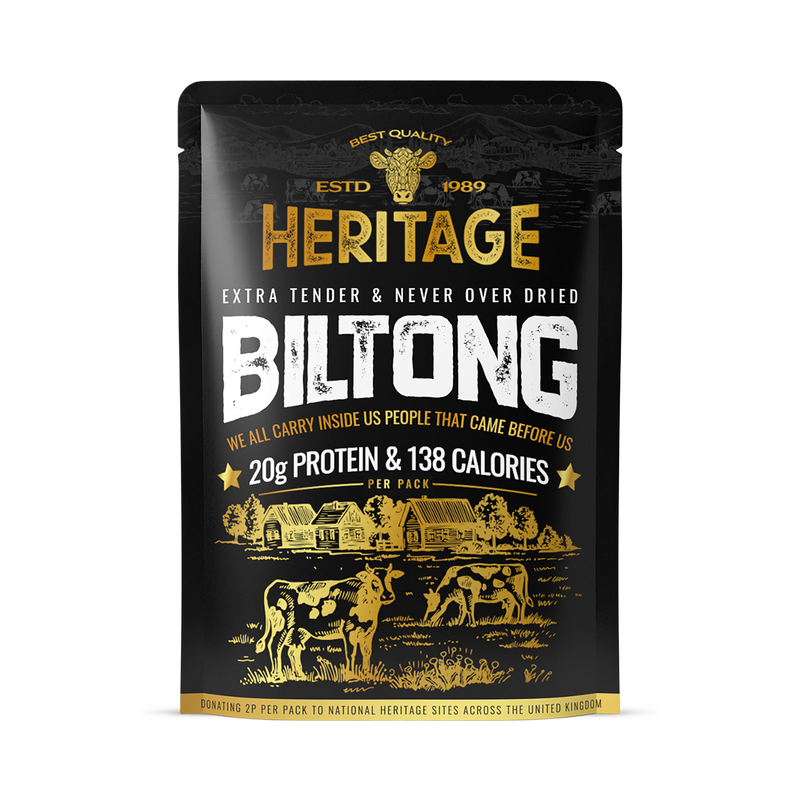 Heritage beef biltong 25g, UK version